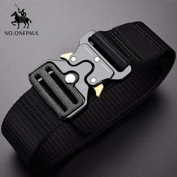 Tactical Belt Military High Quality Nylon Men's Training Belt Metal Multifunctional Buckle Outdoor Sports Hook New