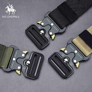 Tactical Belt Military High Quality Nylon Men's Training Belt Metal Multifunctional Buckle Outdoor Sports Hook New