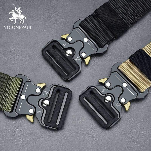 Tactical Belt Military High Quality Nylon Men's Training Belt Metal Multifunctional Buckle Outdoor Sports Hook New