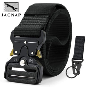 Tactical Belt Nylon Army Belt New Men's Military Multifunction Buckle Outdoor Sports Hook Belt 125/135cm Wide3.8cm