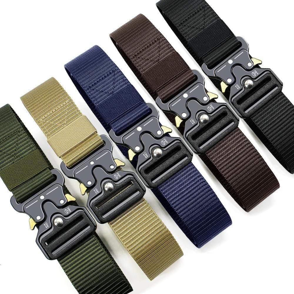 Tactical Belt Nylon Army Belt New Men's Military Multifunction Buckle Outdoor Sports Hook Belt 125/135cm Wide3.8cm