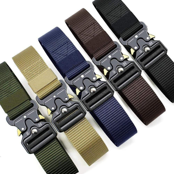 Tactical Belt Nylon Army Belt New Men's Military Multifunction Buckle Outdoor Sports Hook Belt 125/135cm Wide3.8cm