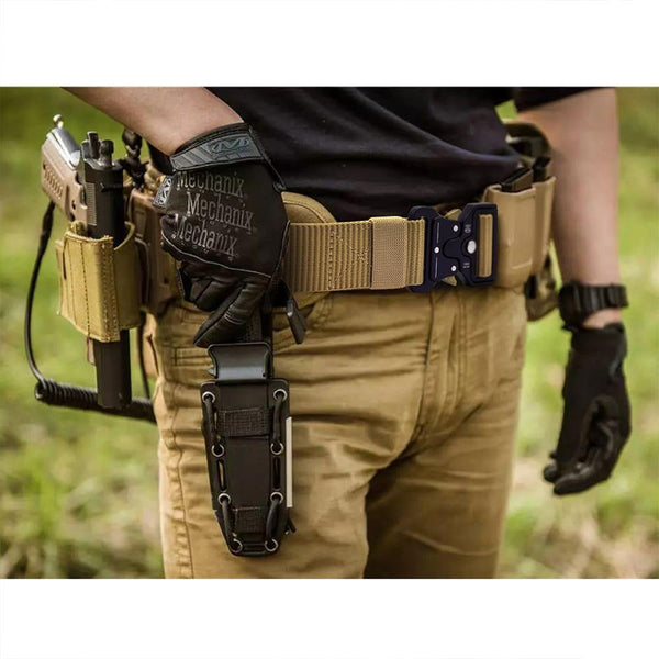 Tactical Belt Nylon Army Belt New Men's Military Multifunction Buckle Outdoor Sports Hook Belt 125/135cm Wide3.8cm