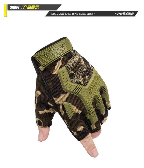 Planet Gates Tactical Gloves Camouflage Military Mittens For Fitness Gym Male Antiskid Motocycle Men Women Moto Half Finger Gloves