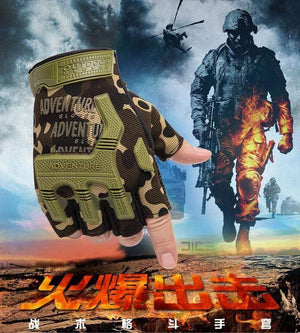 Planet Gates Tactical Gloves Camouflage Military Mittens For Fitness Gym Male Antiskid Motocycle Men Women Moto Half Finger Gloves