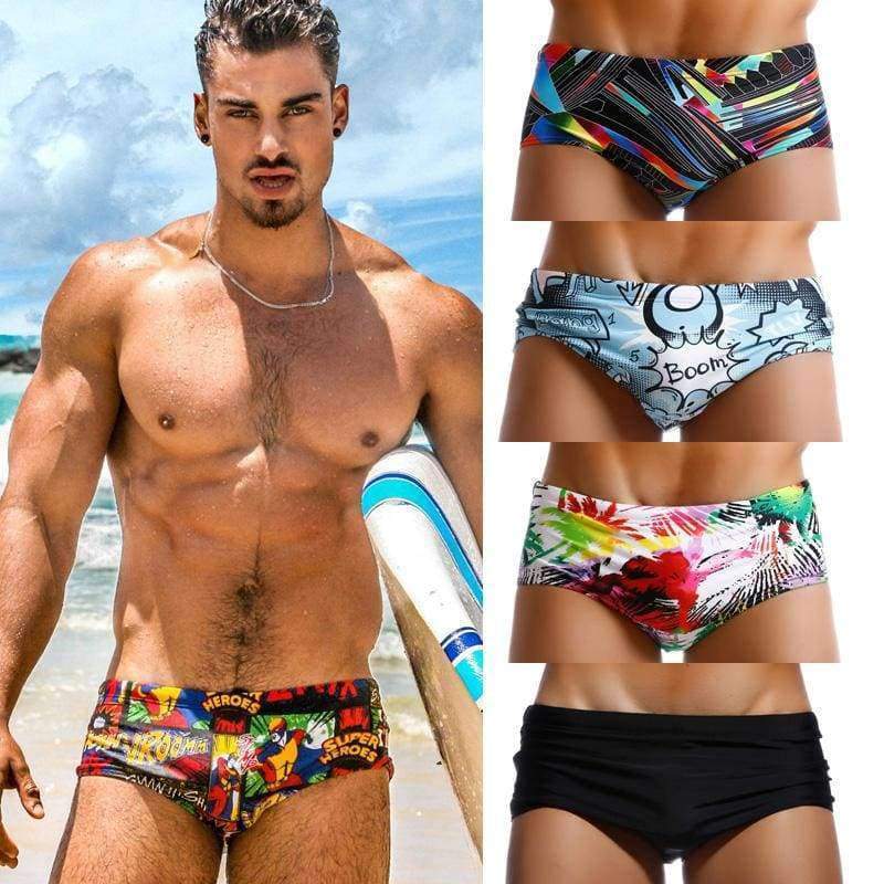 Planet Gates Taddlee Brand Pack of 4 Swimwear Men Swimsuits Swim Boxer Briefs Bikini Gay Penis Pouch Low Rise Swimming Surf Board Shorts New