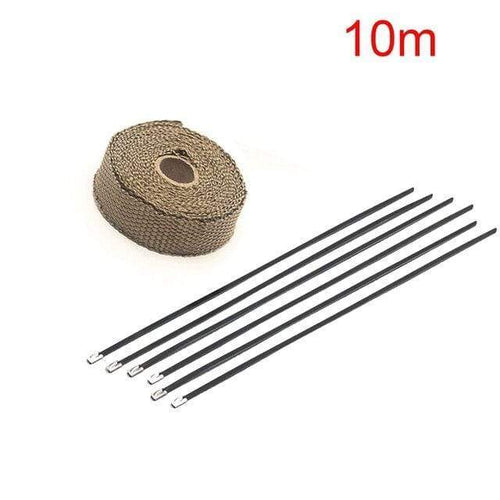 Planet Gates TAI-10M Motorcycle Exhaust Pipe Protection Heat Shield Insulat Wrap For KAWASAKI Vulcan 900 Zzr 400 Er6F Vulcan 800 Ninja 650 Zx6R 2006