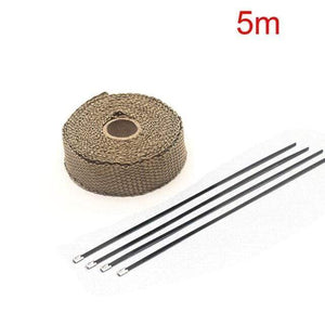 Planet Gates TAI-5M Motorcycle Exhaust Pipe Protection Heat Shield Insulat Wrap For KAWASAKI Vulcan 900 Zzr 400 Er6F Vulcan 800 Ninja 650 Zx6R 2006