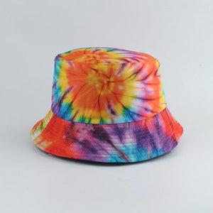 Planet Gates tai yang hua Fisherman Hat Reversible Harajuku Bucket Hats For Women Men Street Hip Hop Cap Rainbow Tie Dye Printed Fishing Hat
