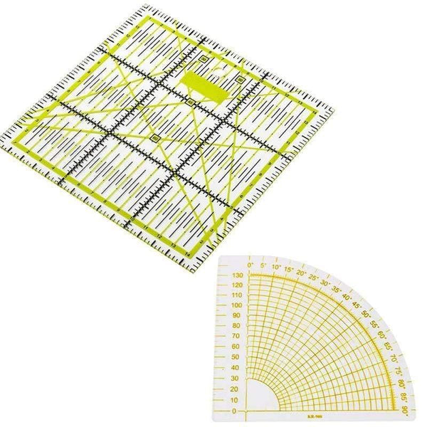 Planet Gates Tailor Yardstick Sewing Arts Craft Sewing Tools Accessory DIY Hand Tool 1 Pc Patchwork Ruler Square Fan Shape