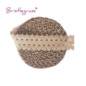 Planet Gates Tan 5 Yard 3/4" 20mm Picot Loop Crown Frilly Lace Trim Elastics Spandex Bands Hair Tie Headband Tutu Dress Sewing Craft