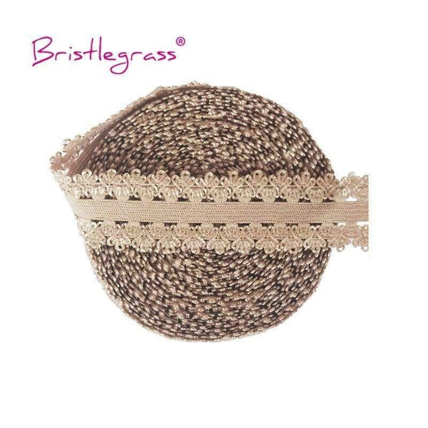 Planet Gates Tan 5 Yard 3/4" 20mm Picot Loop Crown Frilly Lace Trim Elastics Spandex Bands Hair Tie Headband Tutu Dress Sewing Craft
