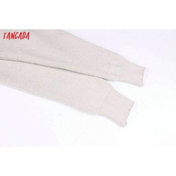 Planet Gates Tangada women dress 2018 knitted mini dress autumn winter ladies sexy green sweater dress long sleeve vintage korean ADY08