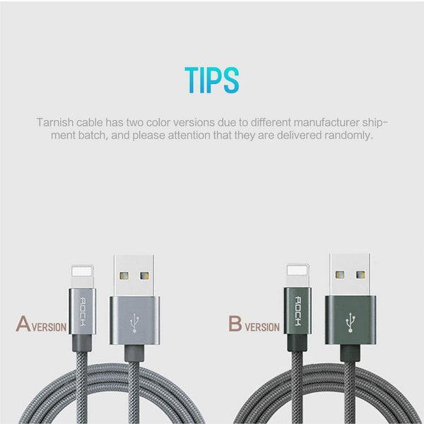 Planet Gates Tarnish / 100cm ROCK Cable For IPhone IOS 11 10 9 For Fast Charger Lighting to USB Cables Charging Cord 0.2M 1.0M 1.8M 3M 2.1A  For Mobile Phone