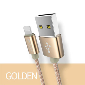 Planet Gates Tarnish / 100cm ROCK Cable For IPhone IOS 11 10 9 For Fast Charger Lighting to USB Cables Charging Cord 0.2M 1.0M 1.8M 3M 2.1A  For Mobile Phone