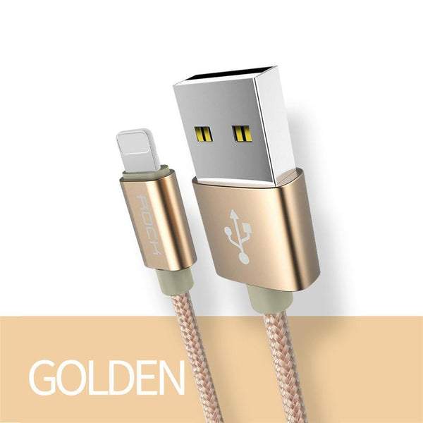 Planet Gates Tarnish / 100cm ROCK Cable For IPhone IOS 11 10 9 For Fast Charger Lighting to USB Cables Charging Cord 0.2M 1.0M 1.8M 3M 2.1A  For Mobile Phone