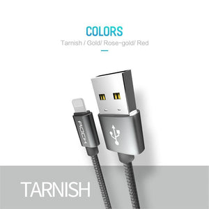 Planet Gates Tarnish / 100cm ROCK Cable For IPhone IOS 11 10 9 For Fast Charger Lighting to USB Cables Charging Cord 0.2M 1.0M 1.8M 3M 2.1A  For Mobile Phone