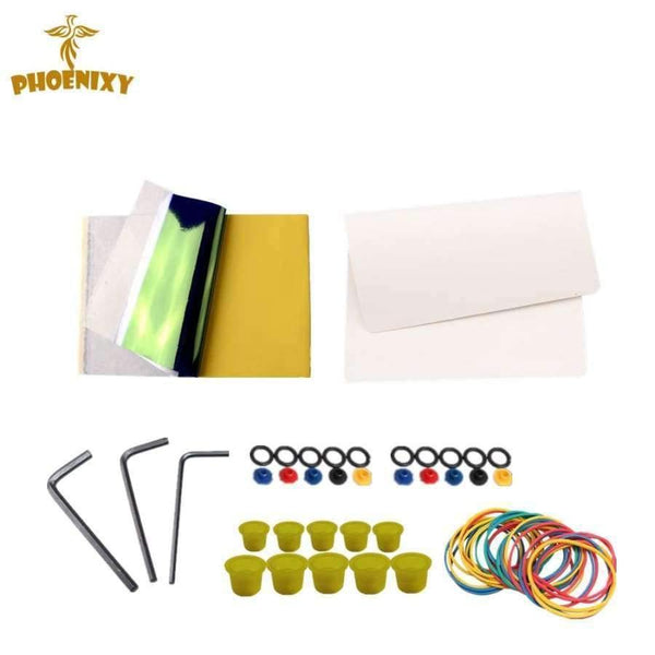 Planet Gates Tattoo 2 Guns Machine Tips Grip 6 Colors Black Tattoo Pigment Kits Power Supply Accesories Makesup Complete Tatoo Permanent Art