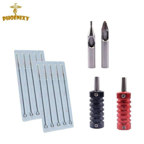 Planet Gates Tattoo 2 Guns Machine Tips Grip 6 Colors Black Tattoo Pigment Kits Power Supply Accesories Makesup Complete Tatoo Permanent Art