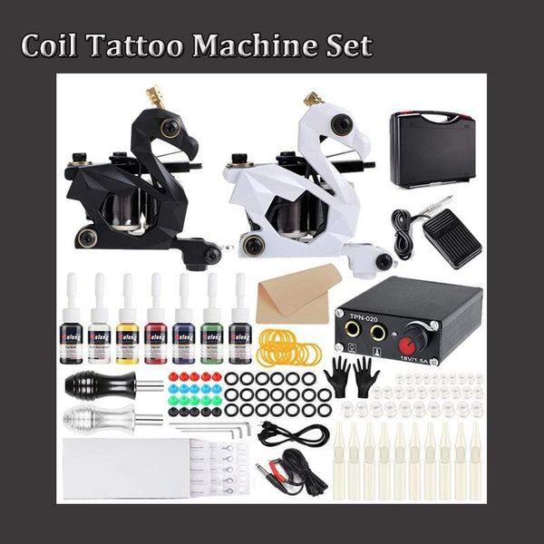 Planet Gates Tattoo Kit Coil Tattoo Machine Set Tattoo Power Supply Needles Professional Tattoo Machine Kit for Beginner Starter