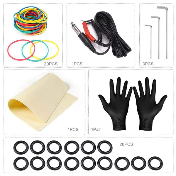 Planet Gates Tattoo Kit Coil Tattoo Machine Set Tattoo Power Supply Needles Professional Tattoo Machine Kit for Beginner Starter