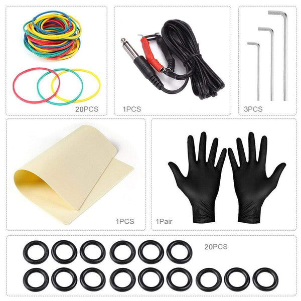 Planet Gates Tattoo Kit Coil Tattoo Machine Set Tattoo Power Supply Needles Professional Tattoo Machine Kit for Beginner Starter