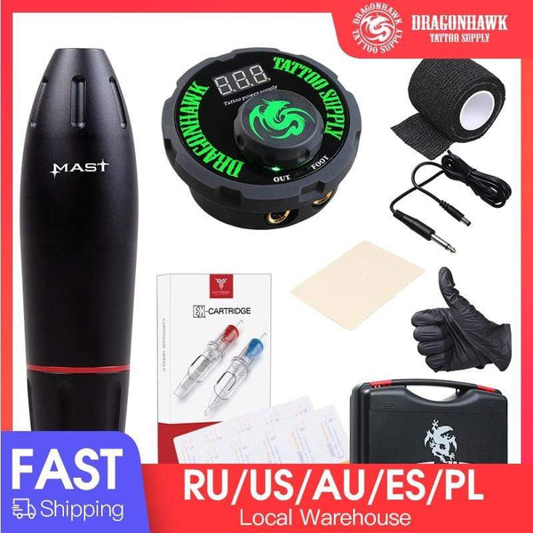 Planet Gates Tattoo Kit Professional Tattoo Rotary Pen Machine Set Permanent Makeup Cartridge Needle Tattoo Body Art