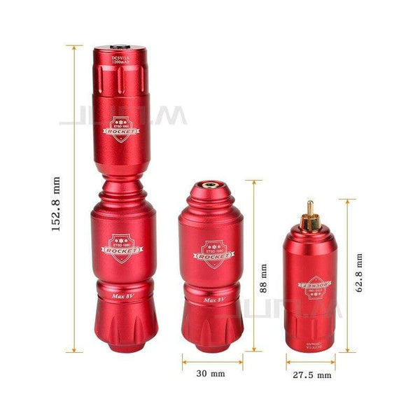 Planet Gates Tattoo Kit Rocket Mini Rotary RCA Battery Machine Pen With Powerful Tattoo Power Supply Mini Wireless Set  Makeup Tools