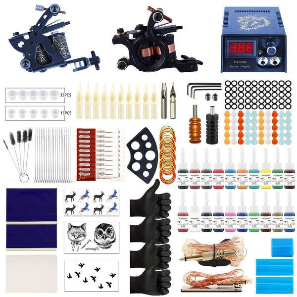Planet Gates Tattoo Kit Tattoo Machines Gun With Ink Power Supply Tattoo Grips Complete Tattoo Set Accessories Supplies Body Art Tools