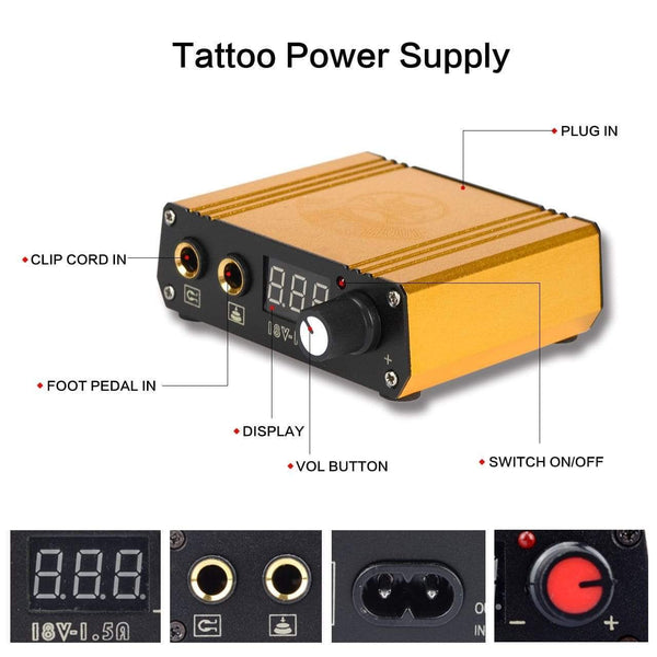 Planet Gates Tattoo Kits Tattoo Machine Set Complete Beginner Tattoo Pen Machine Kit Stick And Poke Pigments For Permanent Makeup Accessories