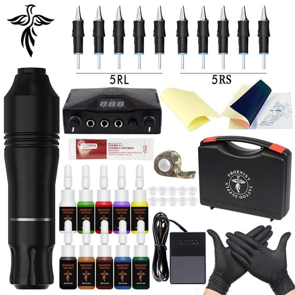 Planet Gates Tattoo Kits Tattoo Machine Set Complete Beginner Tattoo Pen Machine Kit Stick And Poke Pigments For Permanent Makeup Accessories