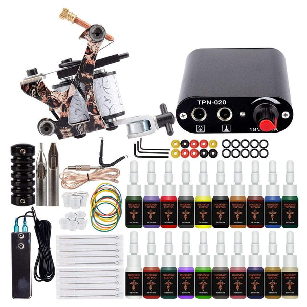 Planet Gates Tattoo Kits Tattoo Machine Set Complete Beginner Tattoo Pen Machine Kit Stick And Poke Pigments For Permanent Makeup Accessories