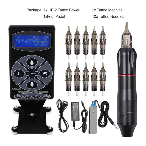 Planet Gates Tattoo Machine Kit Complete Rotary Pen Eyebrow Cartridge Tattoo Machine Set Professional Tattoo Kits for Tattoo Body Art