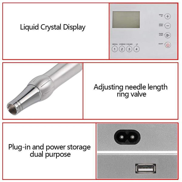 Planet Gates Tattoo Machine Kit Digital Permanent Makeup Tattoo device kit Professional Siwss Motor Tattoo Power Supply for Eyebrow Lip