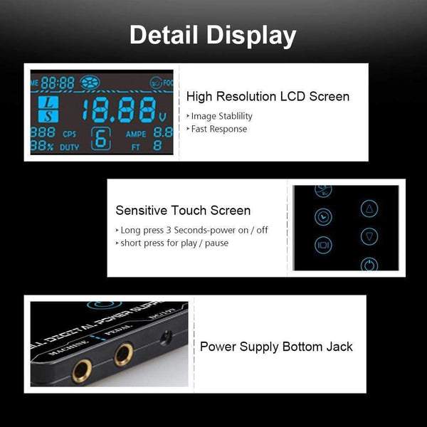 Planet Gates Tattoo Machine Kit Professional Complete Tattoo Machine Pen LCD Touch Screen Tattoo Power Cartridges for Tattoo Beginners Artist