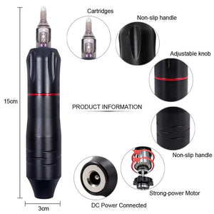 Planet Gates Tattoo Machine Kit Tattoo Power Supply Rotary Pen With Cartridges Needles For Permanent Makeup Eyebrow Microblading