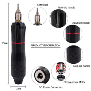 Planet Gates Tattoo Machine Kit Tattoo Power Supply Rotary Pen With Cartridges Needles For Permanent Makeup Eyebrow Microblading Needles