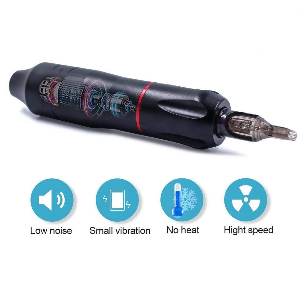 Planet Gates Tattoo Machine Kit Tattoo Power Supply Rotary Pen With Cartridges Needles For Permanent Makeup Eyebrow Microblading Needles