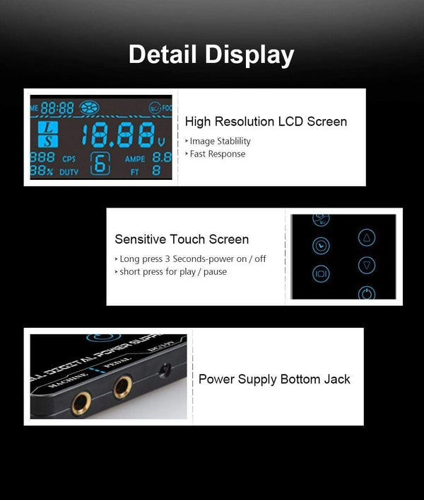 Planet Gates Tattoo Machine Kit Tattoo Power Supply Rotary Pen With Cartridges Needles For Permanent Makeup Eyebrow Microblading Needles