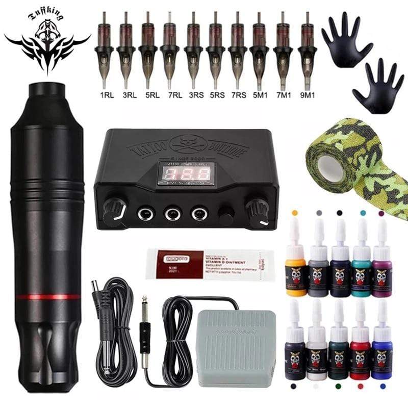 Planet Gates Tattoo Machine Kits Tattoo Power Supply Rotary Pen With Cartridges Needles Permanent Makeup Machine For Tattoo Beginners Artist