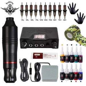 Planet Gates Tattoo Machine Kits Tattoo Power Supply Rotary Pen With Cartridges Needles Permanent Makeup Machine For Tattoo Beginners Artist