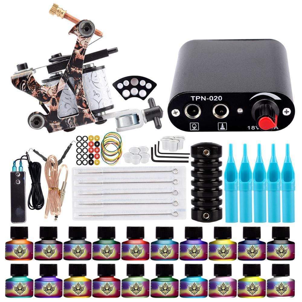 Planet Gates Tattoo Machine Set Tattoo Set For Beginners Machine For Permanent Use Tattoo Power Supply Rotary Tattoo Guns Kit And Supplies