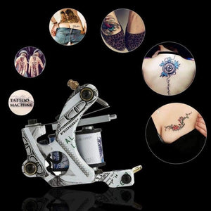 Planet Gates Tattoo Machine Shader & Liner Carbon Steel Rotary Assorted Tatoo Motor Gun Instrument 10 Wraps Coils Permanent Makeup Tools