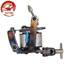 Planet Gates Tattoo Machine Shader & Liner Steel Rotary Assorted Tatoo Motor Gun Instrument 10 Wraps Coils MS-TM-6670