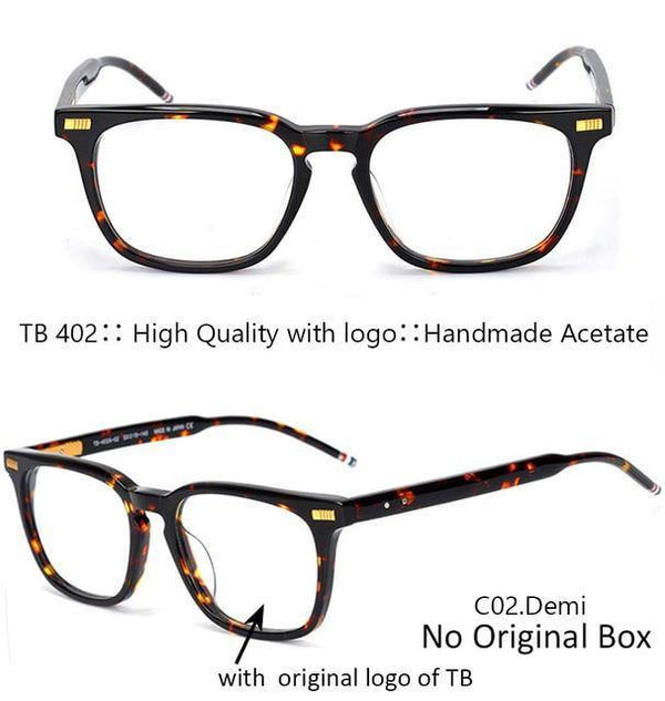 Planet Gates TB402-Demi-NO BOX Handmade Acetate Glasses Men Prescription Eyewear Optical Frames Spectacle Vintage Square