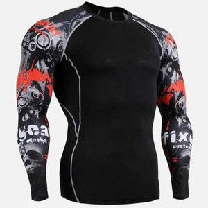 Planet Gates TC119 / S Sport Tshirt Running Shirt Men Fitness Training Long Sleeves Shirts Gym MMA Dry Fit Sport Shirt Man Clothes T Shirt