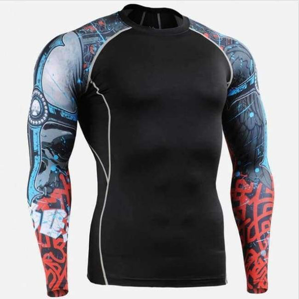 Planet Gates TC121 / S Sport Tshirt Running Shirt Men Fitness Training Long Sleeves Shirts Gym MMA Dry Fit Sport Shirt Man Clothes T Shirt