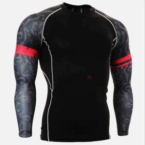 Planet Gates TC97 / S Sport Tshirt Running Shirt Men Fitness Training Long Sleeves Shirts Gym MMA Dry Fit Sport Shirt Man Clothes T Shirt