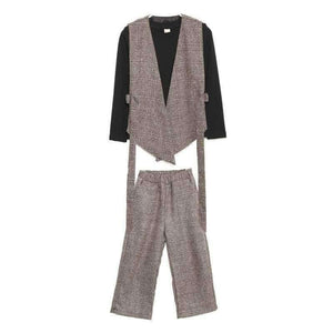 Planet Gates Teenage girls clothing set kids tracksuit for girls fashion suit school uniform plaid girls clothes spring 3pcs children clothes