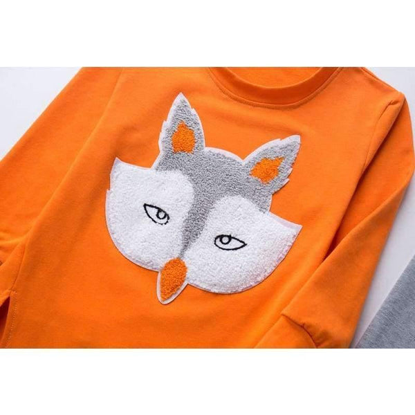 Planet Gates Teenage Girls Clothing Sets Autumn Winter Girls Clothes Set Fox T-Shirt+Pants 2pcs Kids Girls Sport Suit Children Clothing